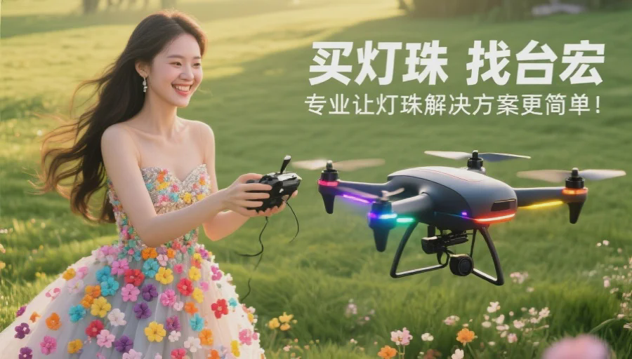美女操控无人机
